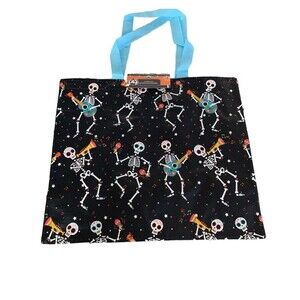 Halloween Tote Bag Day Of The Dead Sugar Skull Skeleton Dia De Los Muertos NWT